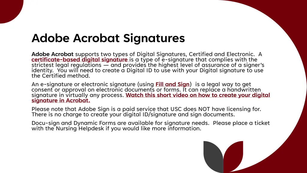 adobe acrobat signatures