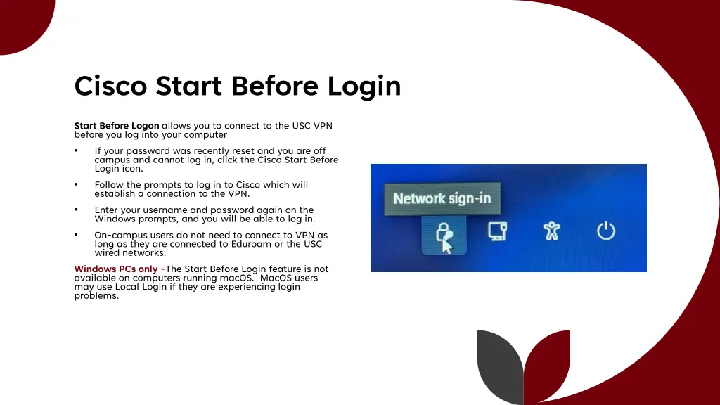 cisco start before login