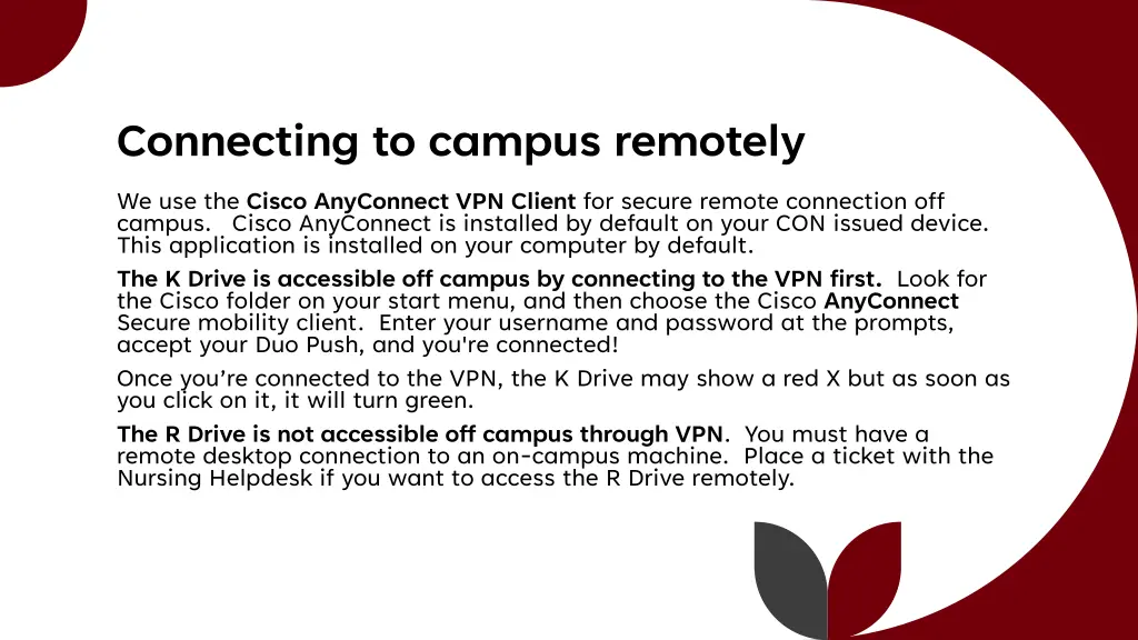 connecting to campus remotely