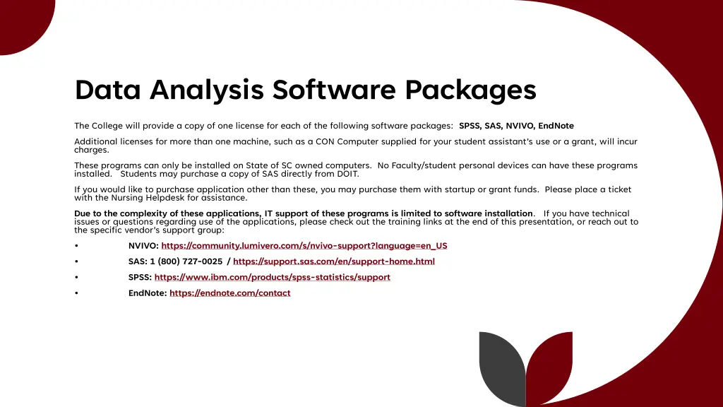 data analysis software packages