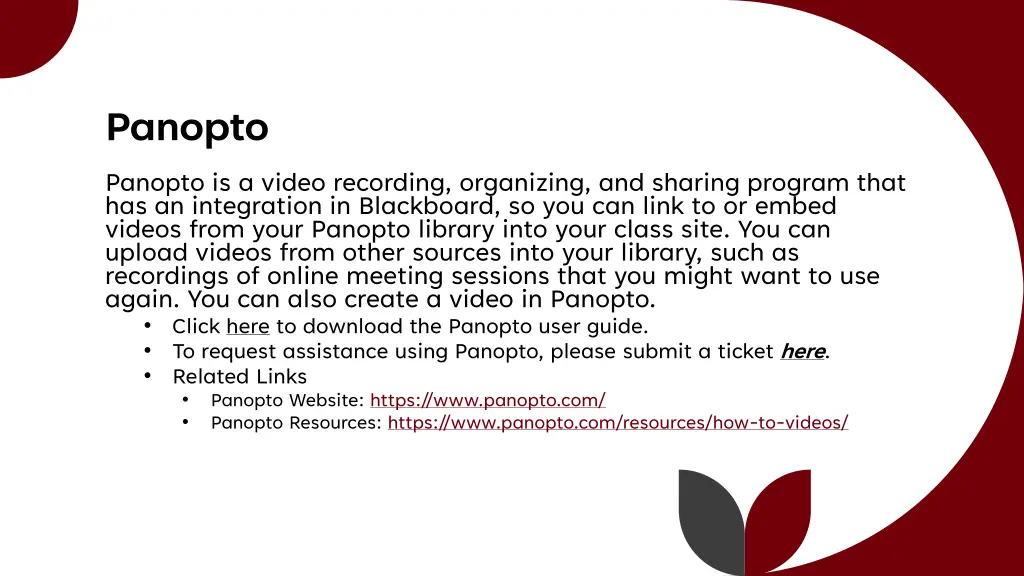 panopto panopto is a video recording organizing