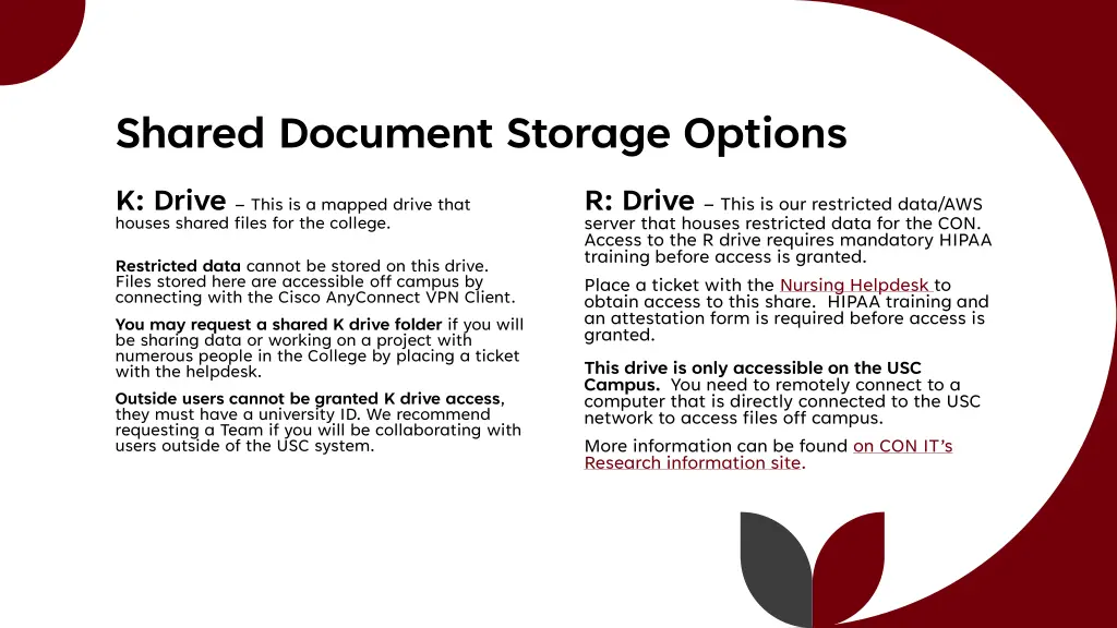 shared document storage options