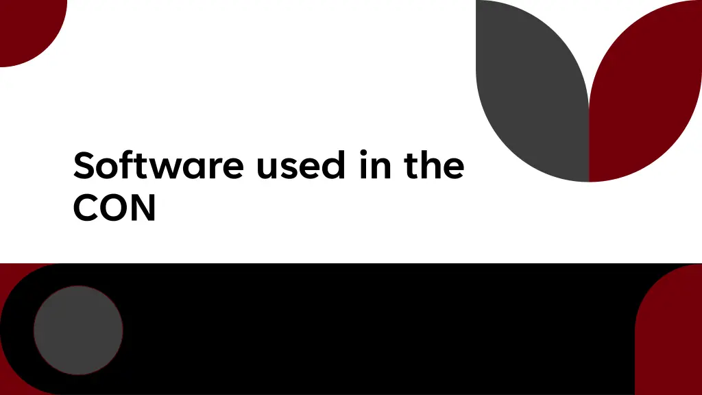 software used in the con