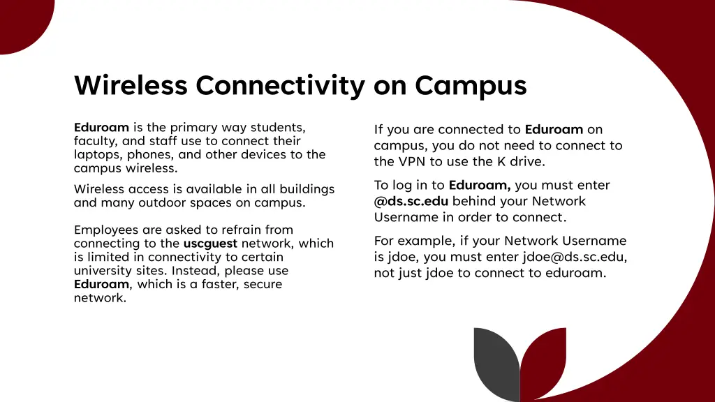 wireless connectivity on campus