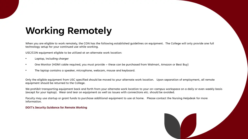 working remotely