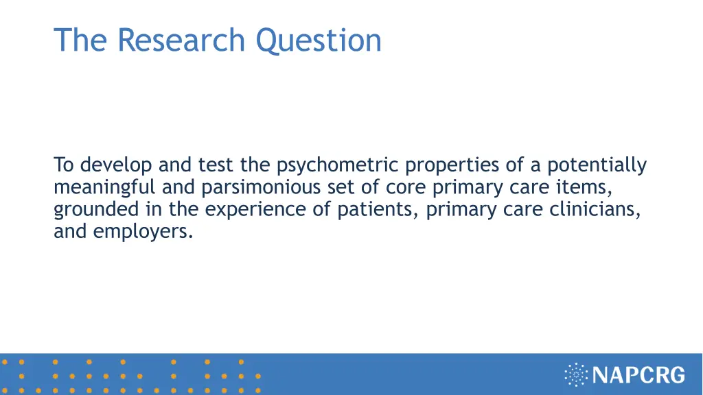 the research question