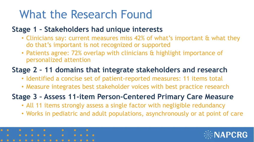 what the research found
