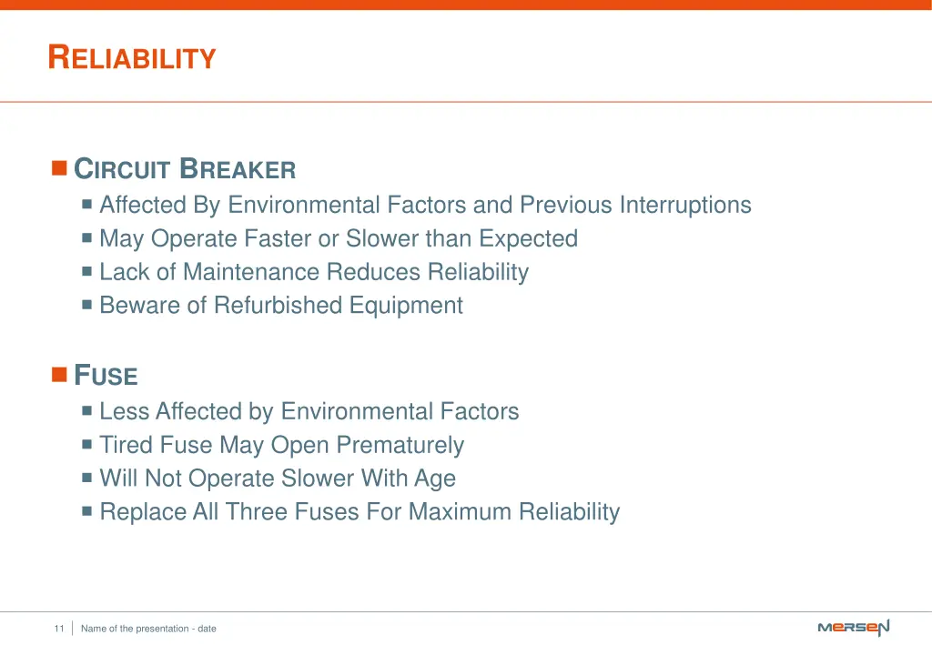r eliability