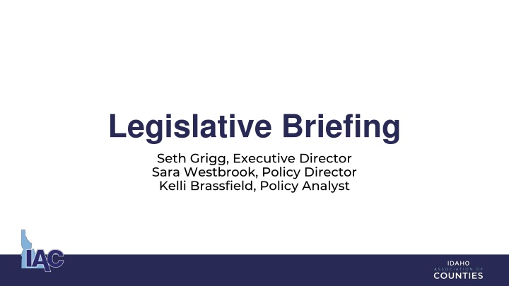 legislative briefing seth grigg executive