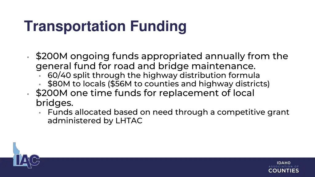 transportation funding