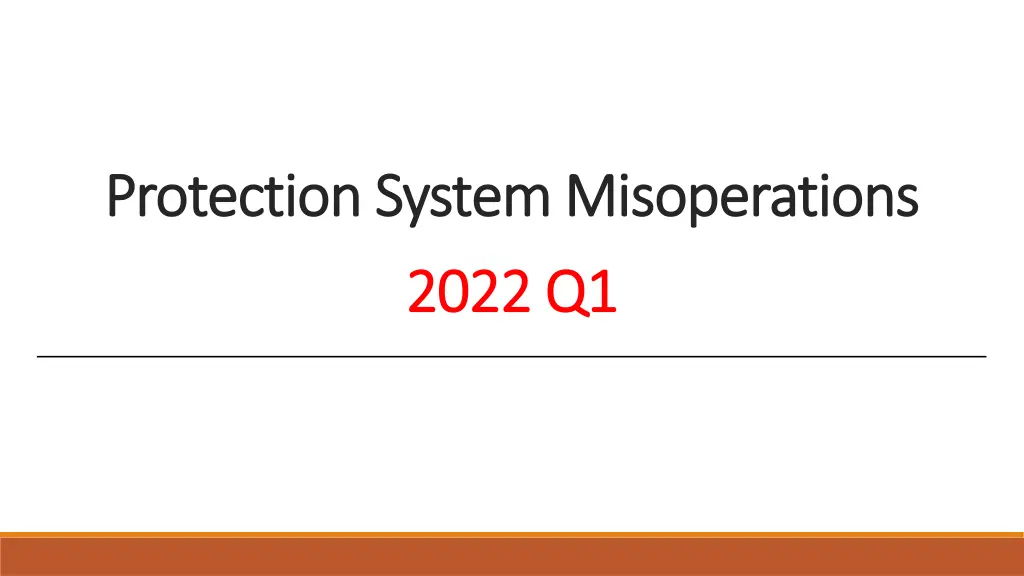 protection system protection system misoperations