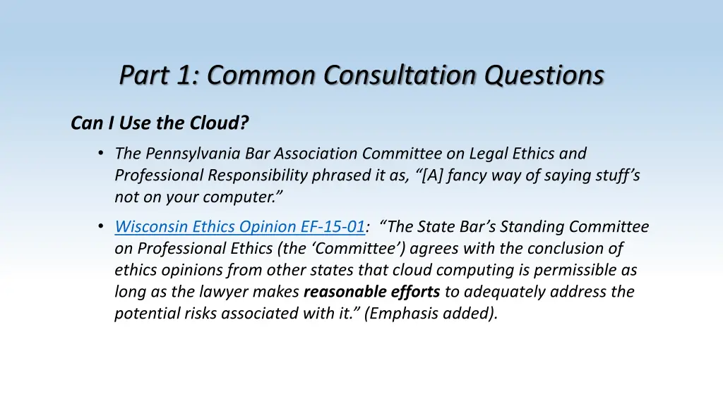 part 1 common consultation questions 4