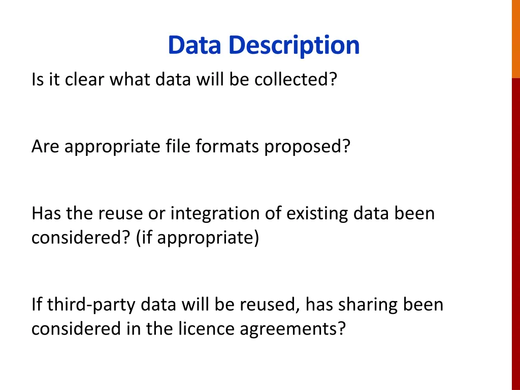 data description
