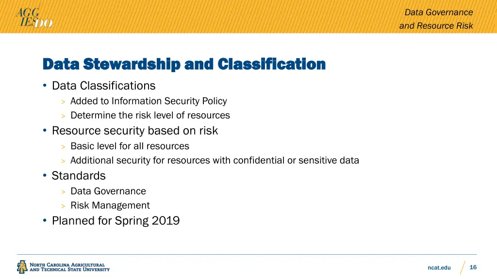 data governance and resource risk