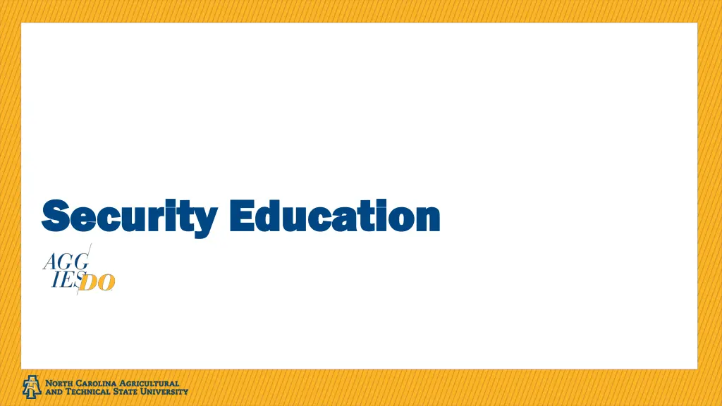 security education security education