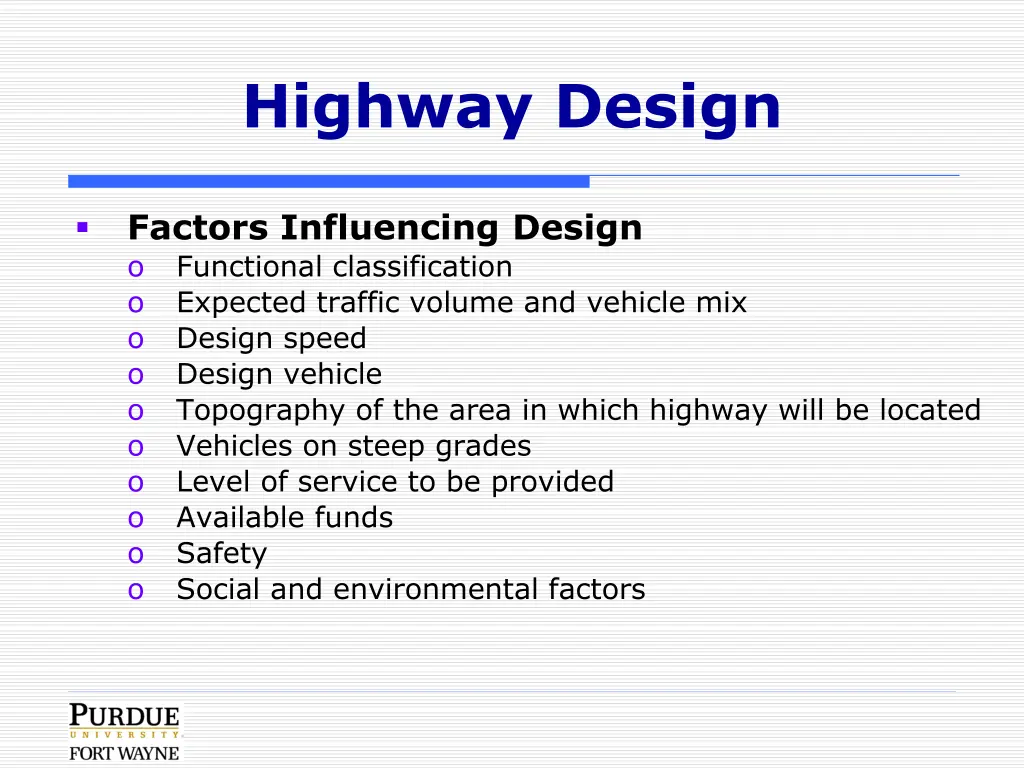 highway design