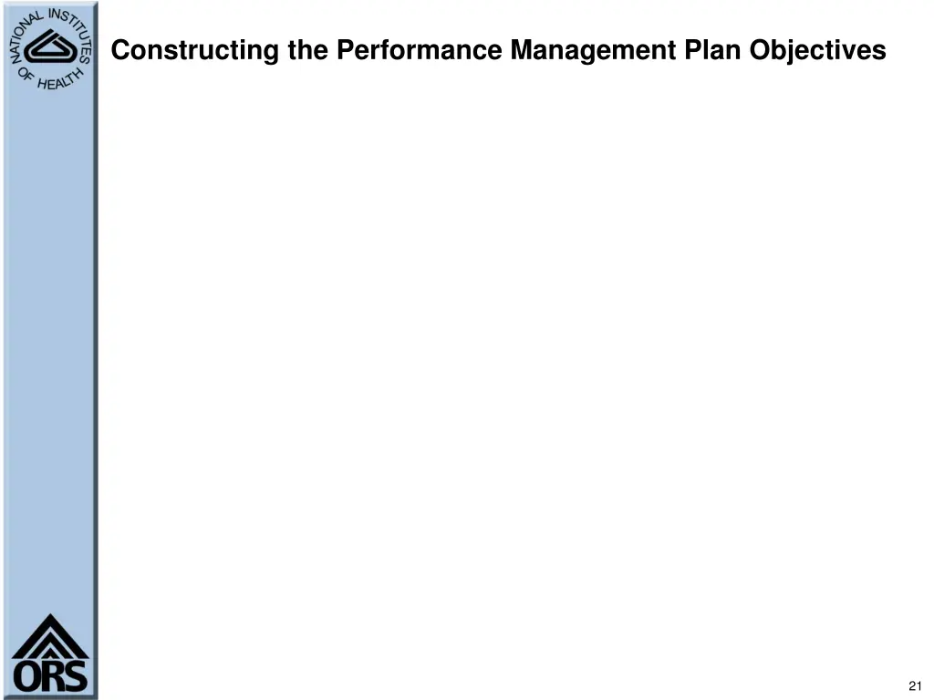 constructing the performance management plan