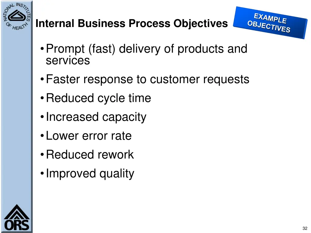 internal business process objectives
