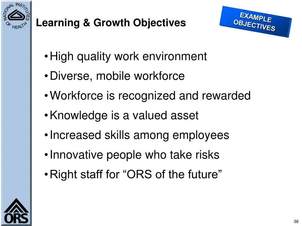 learning growth objectives