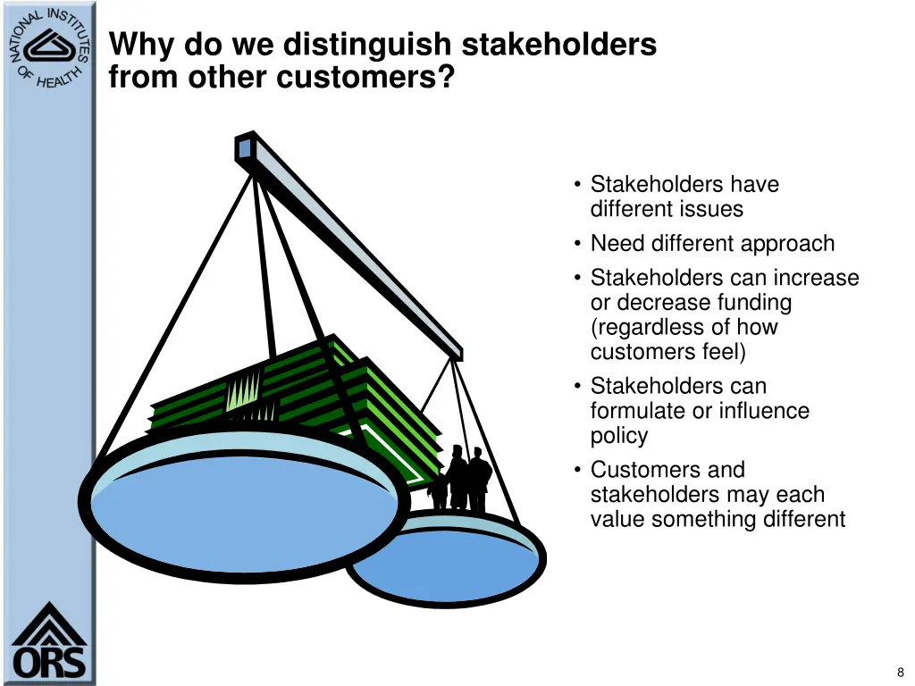 why do we distinguish stakeholders from other