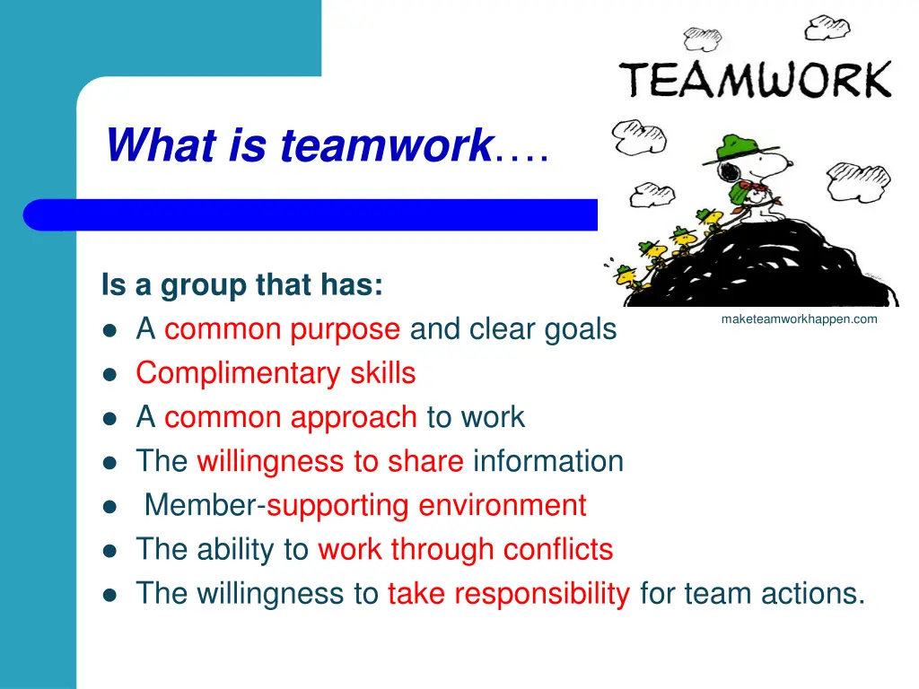 what is teamwork