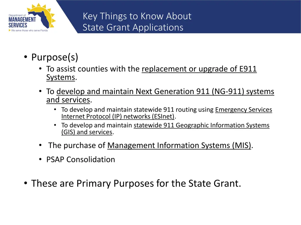 key things to know about state grant applications