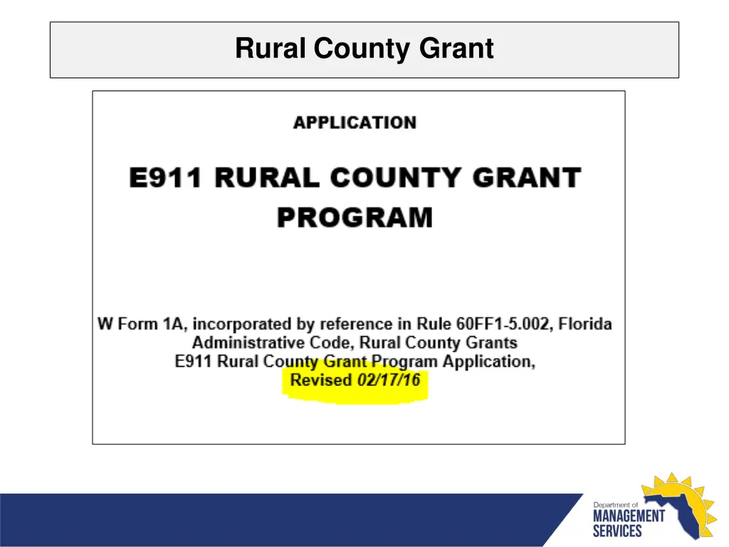 rural county grant