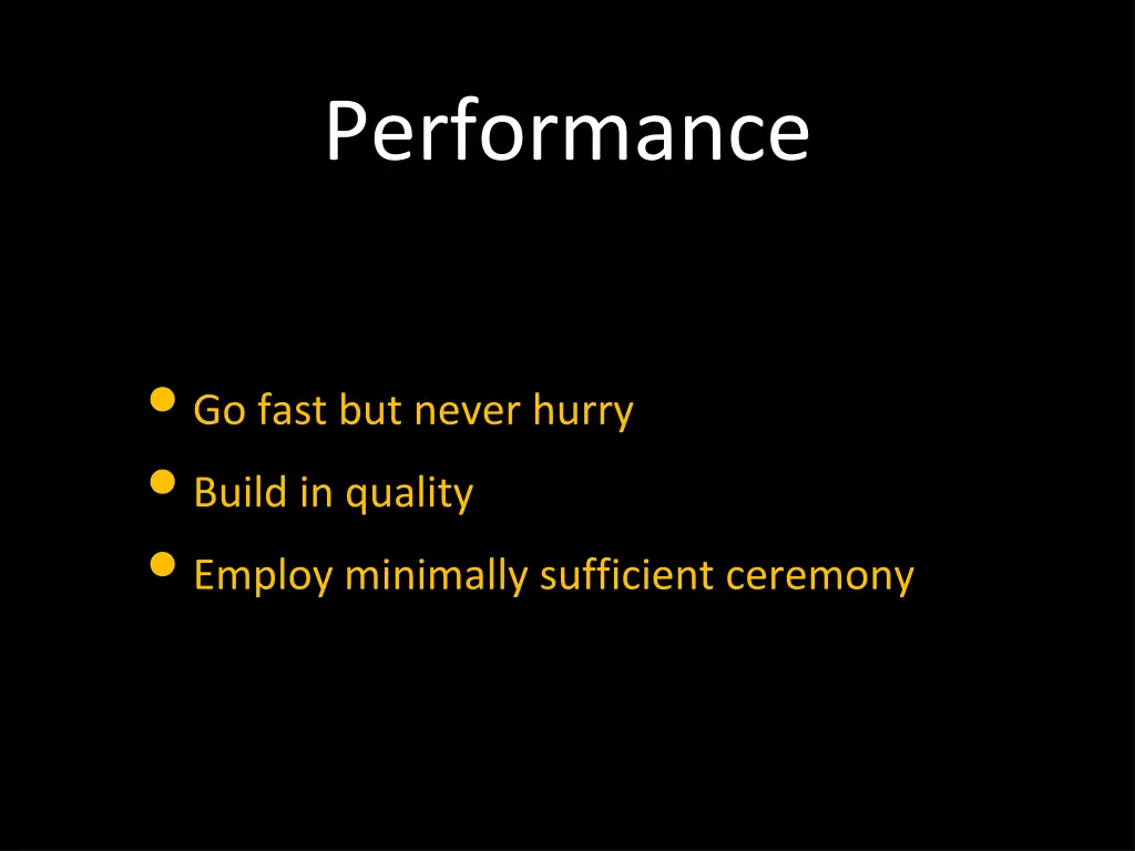 performance