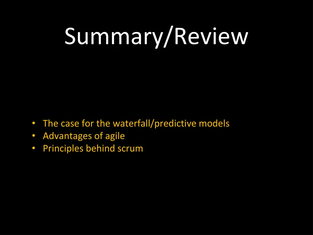 summary review