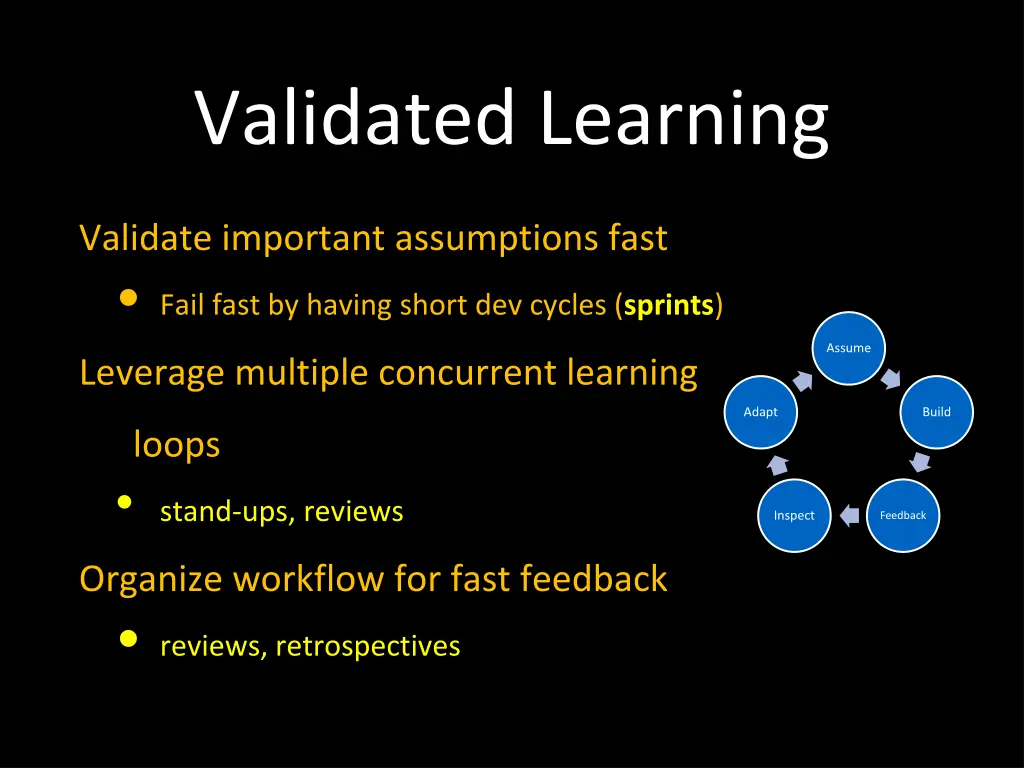 validated learning