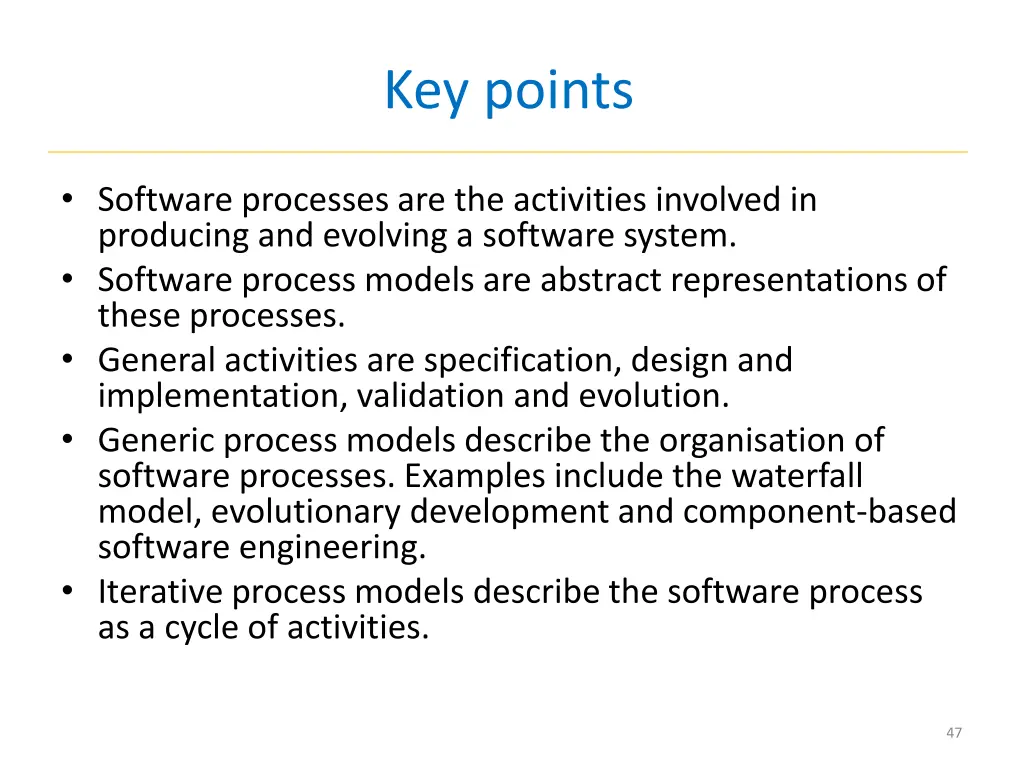key points