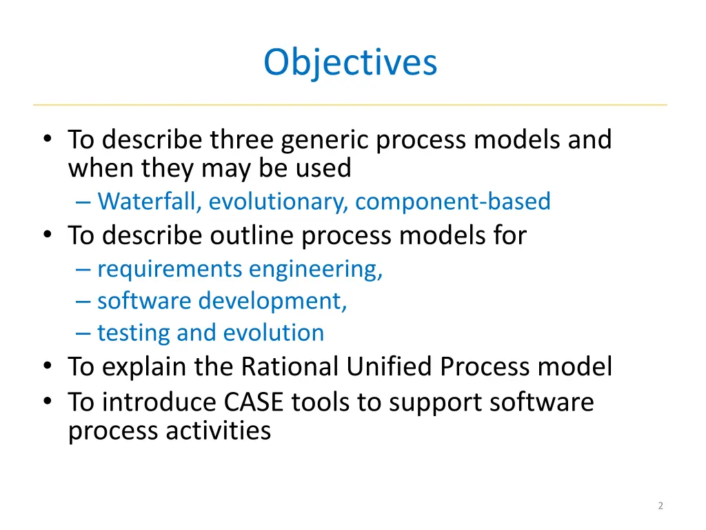 objectives
