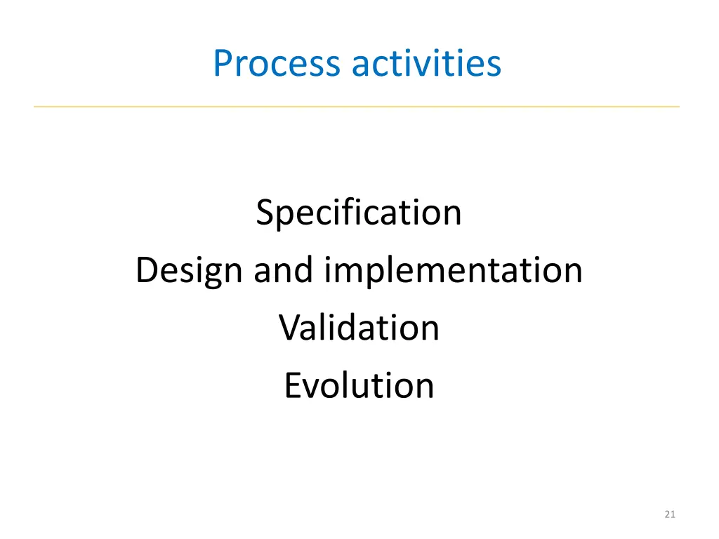 process activities