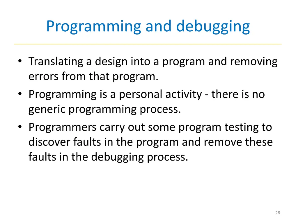 programming and debugging