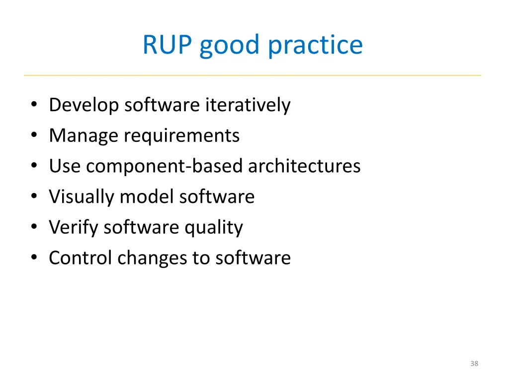 rup good practice