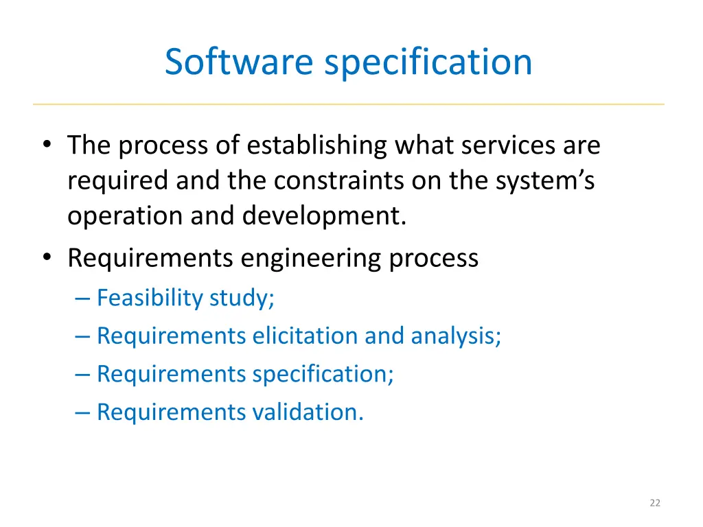 software specification