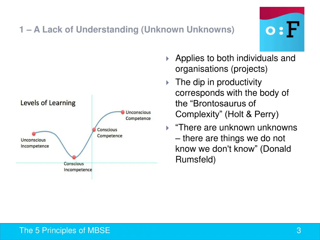 1 a lack of understanding unknown unknowns