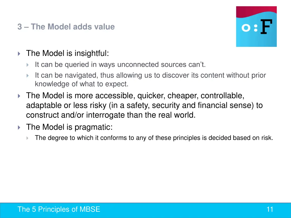 3 the model adds value