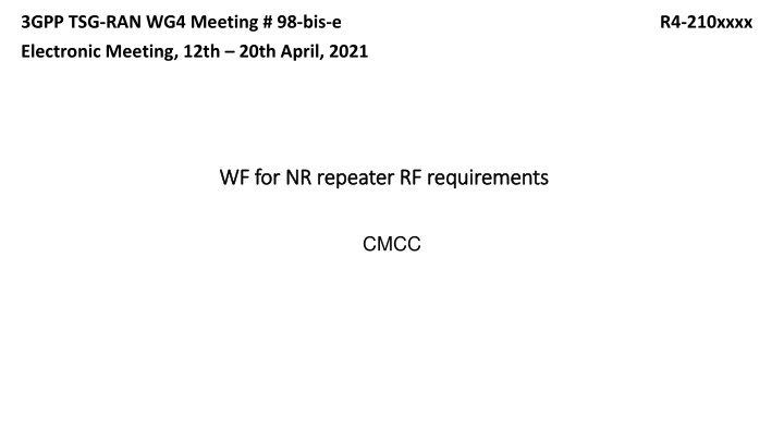 3gpp tsg ran wg4 meeting 98 bis e