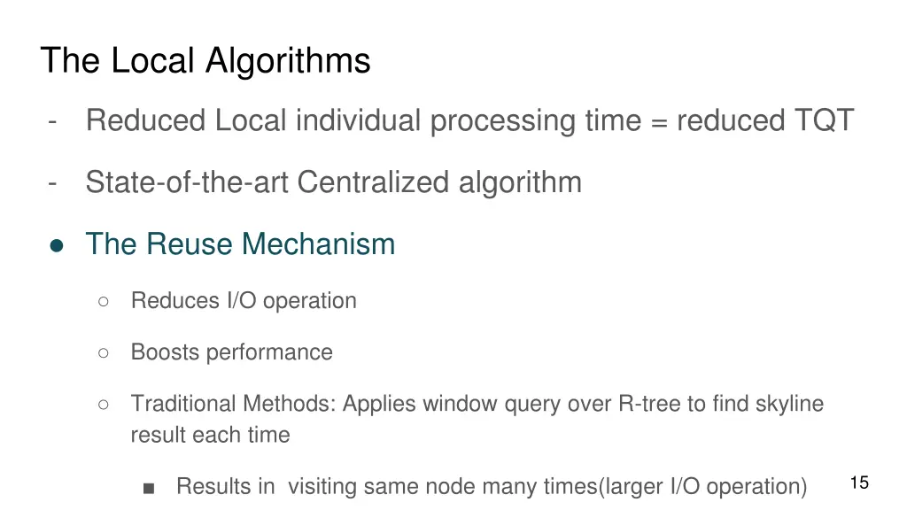 the local algorithms