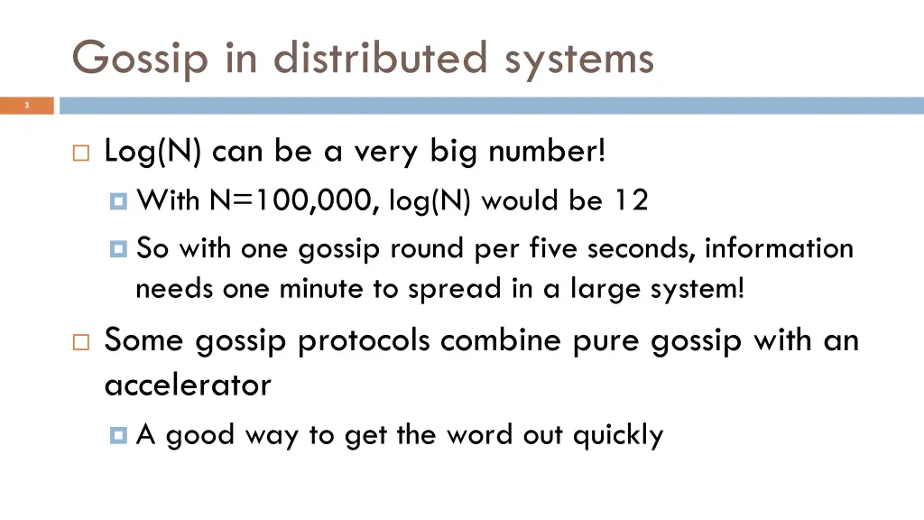 gossip in distributed systems