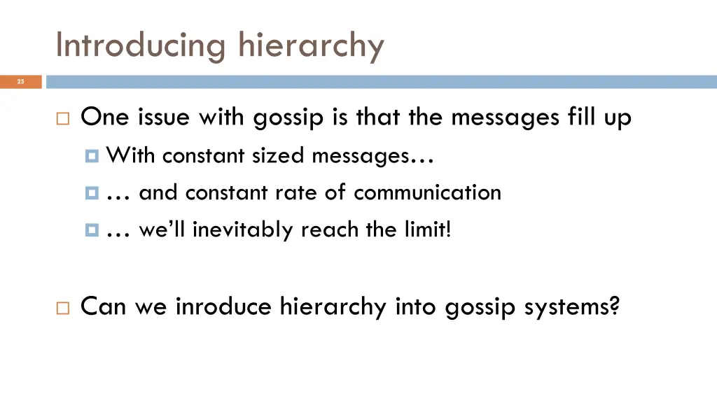 introducing hierarchy