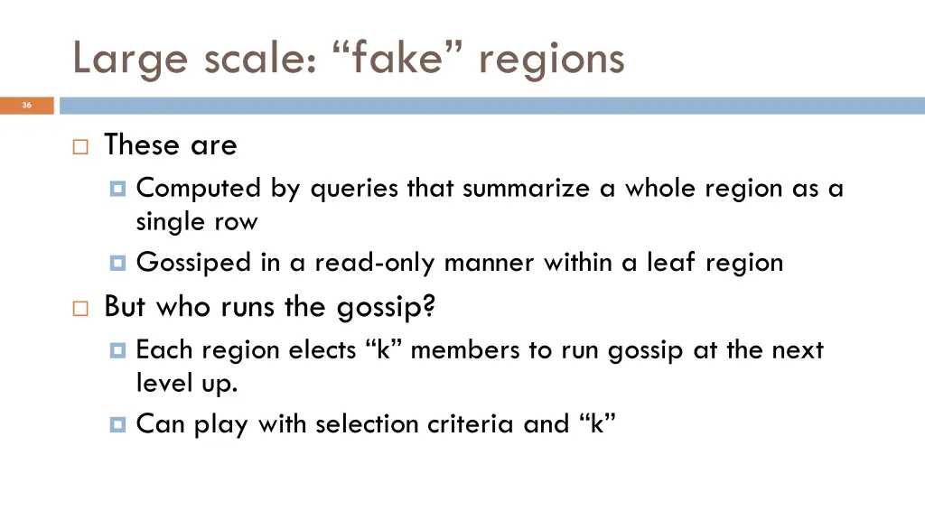 large scale fake regions