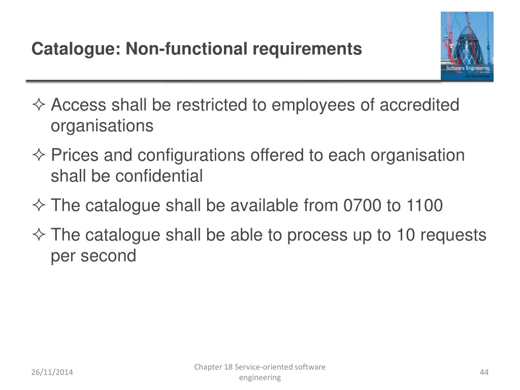 catalogue non functional requirements