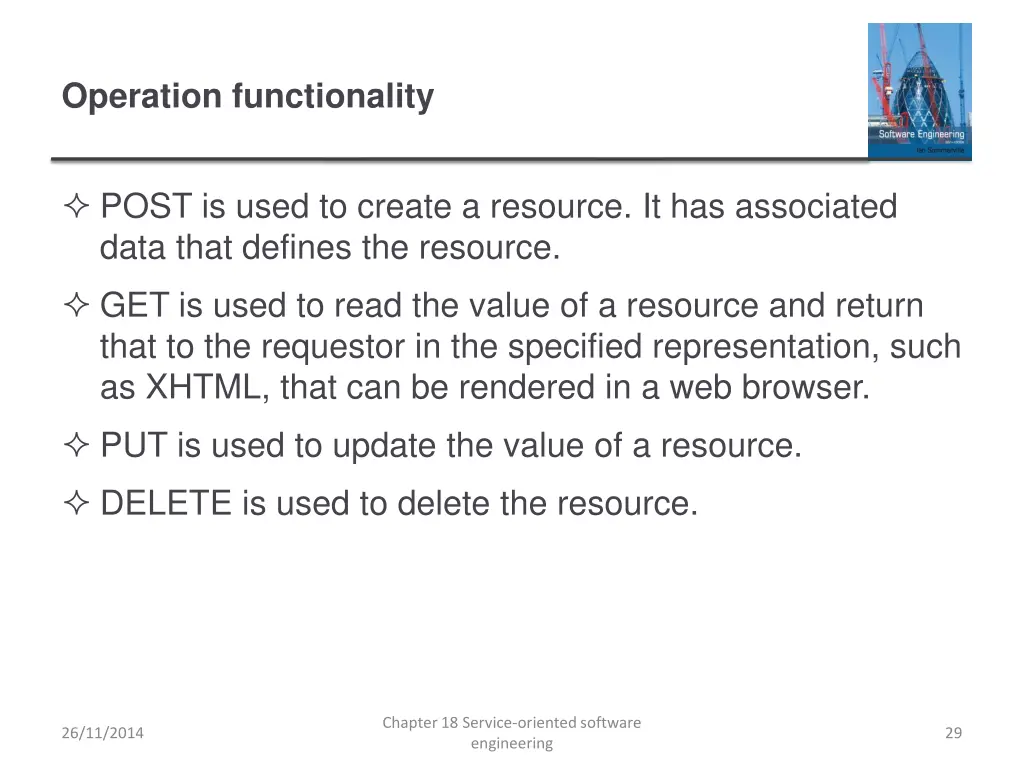 operation functionality