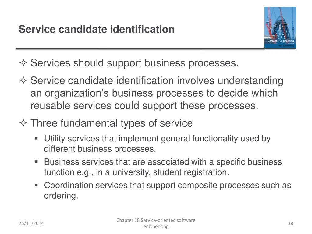 service candidate identification
