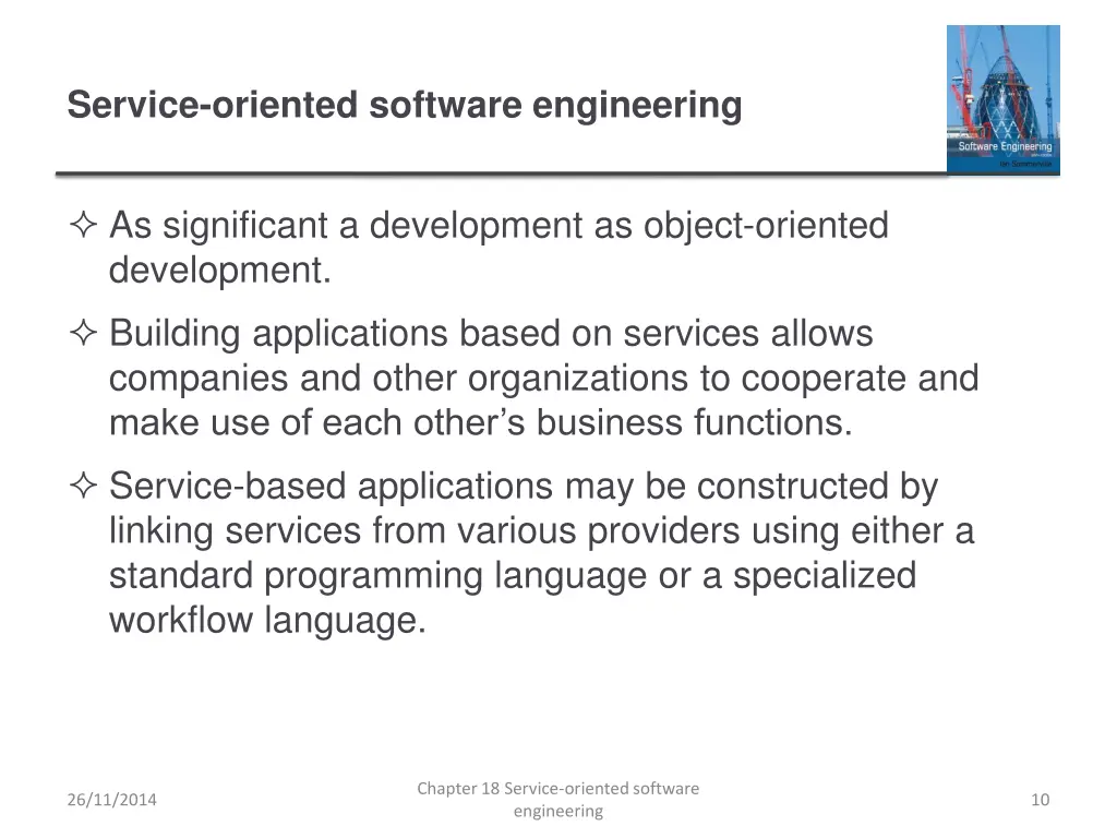 service oriented software engineering