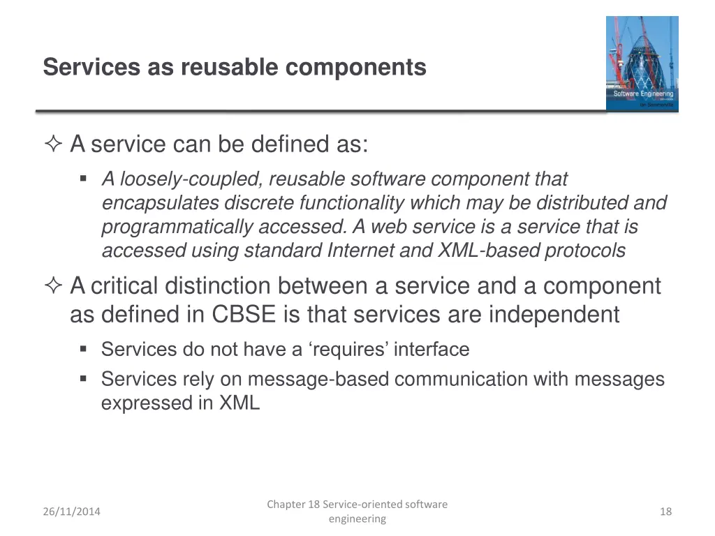 services as reusable components