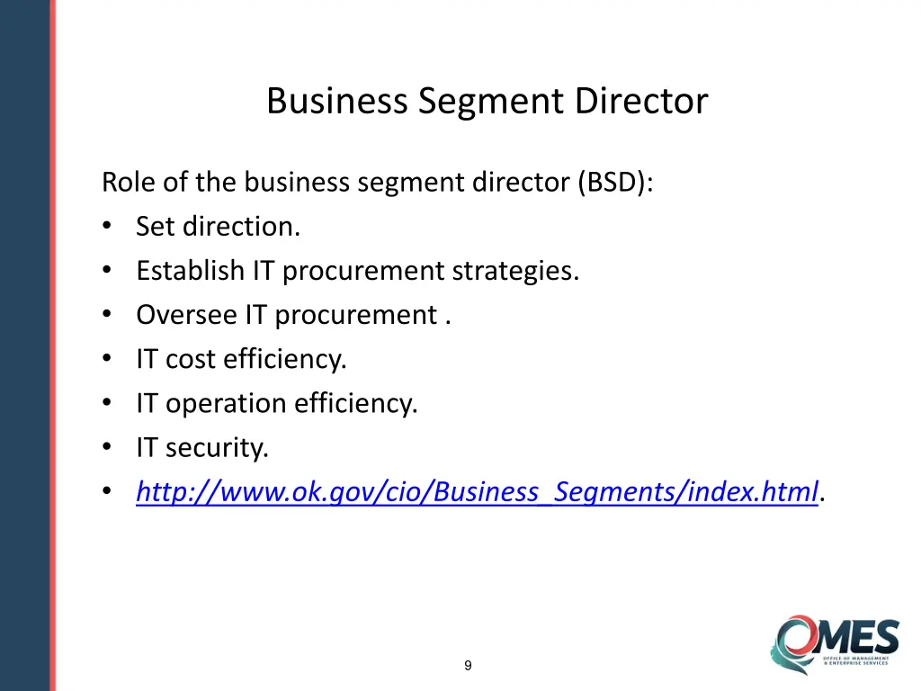 business segment director 1