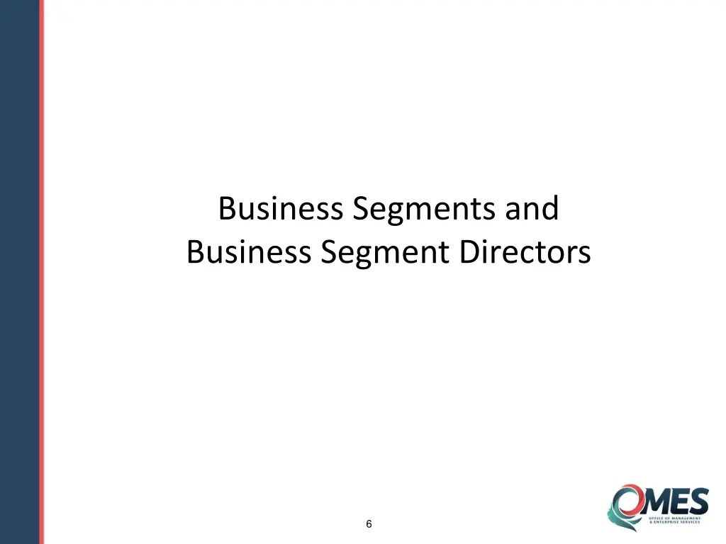business segments and business segment directors
